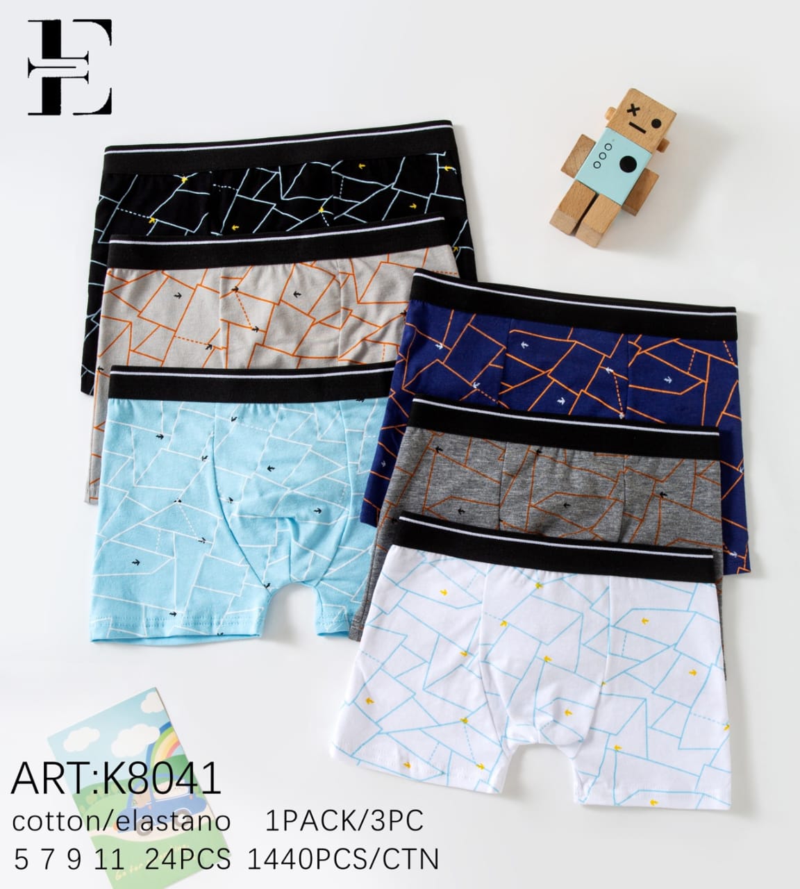 Boxer Garçon en Pack – Réf. K8041