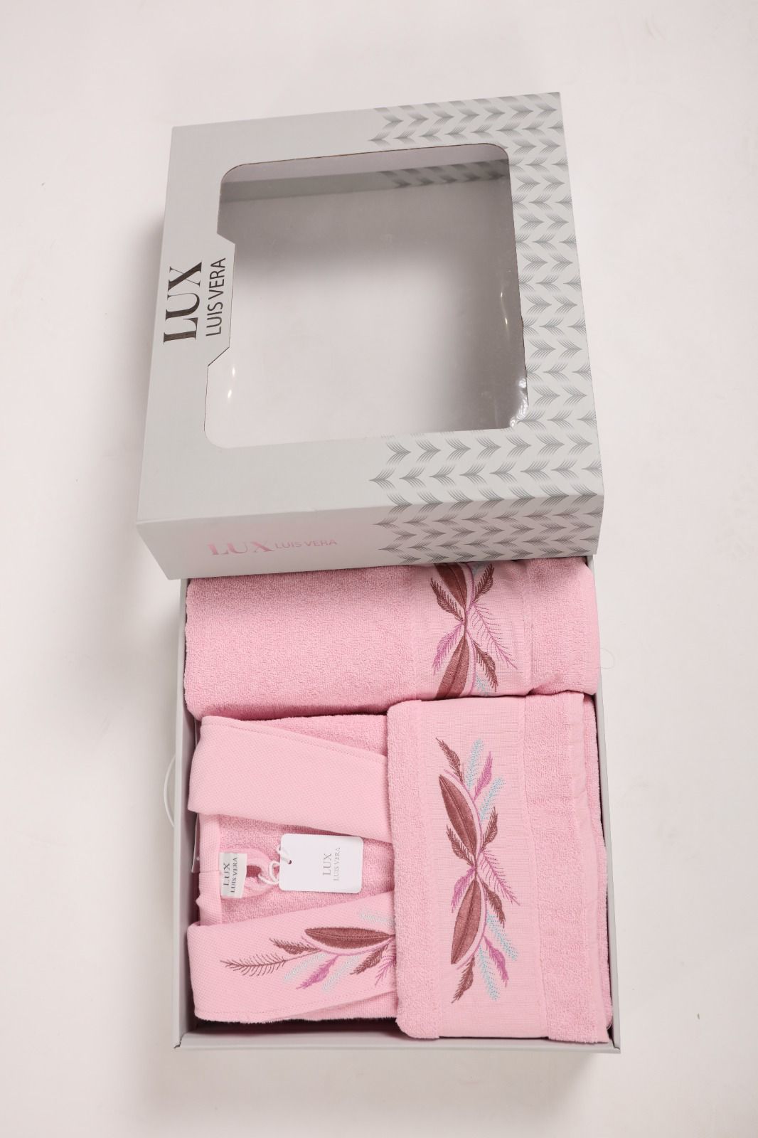 Coffret Serviettes Cadeau Fleuri – Rose