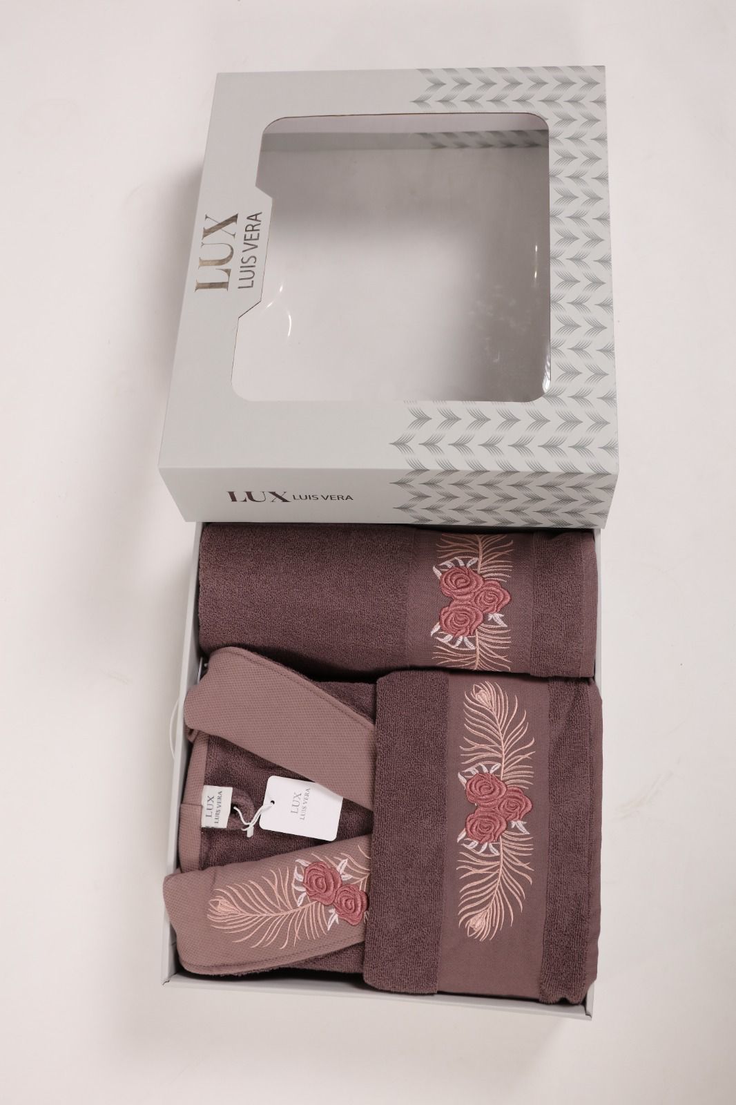 Coffret Serviettes Delicat – Taupe Rose