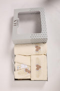 Coffret Serviettes Fleuri – Ivoire