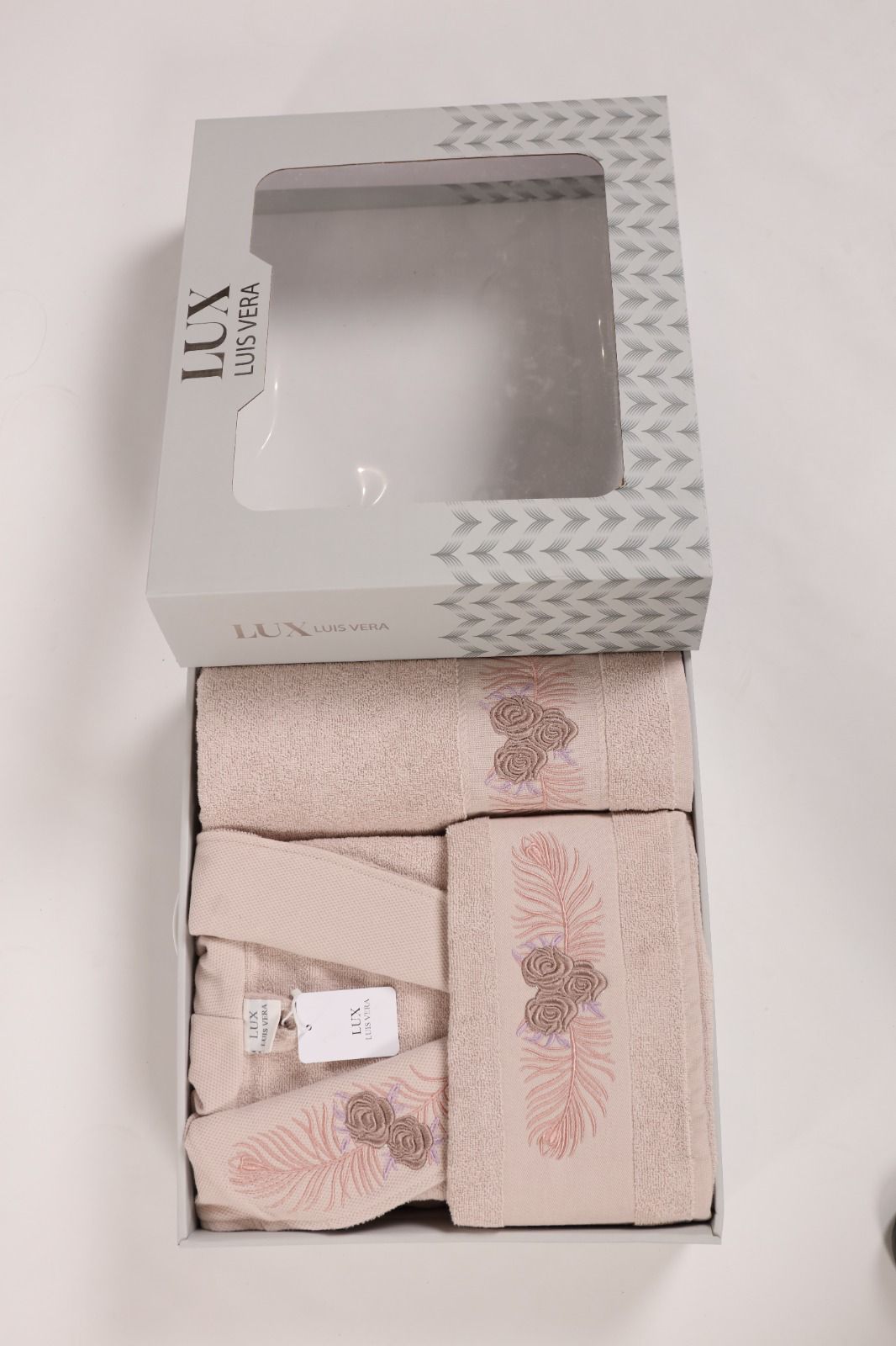 Coffret Serviettes Fleuri – Rose