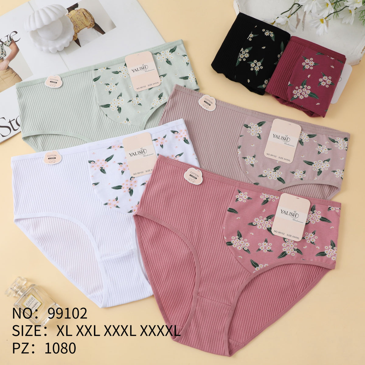 Culotte Femme Imprimée – Motifs Assortis – Réf. 037