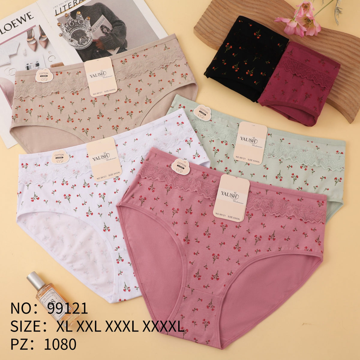 Culotte Femme Imprimée – Motifs Assortis – Réf. 068