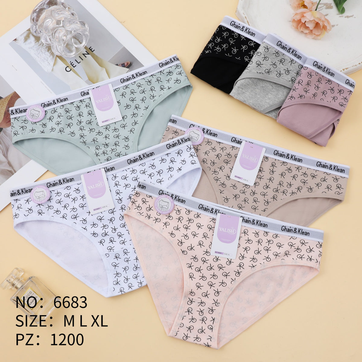 Culotte Femme Imprimée – Motifs Assortis – Réf. 122