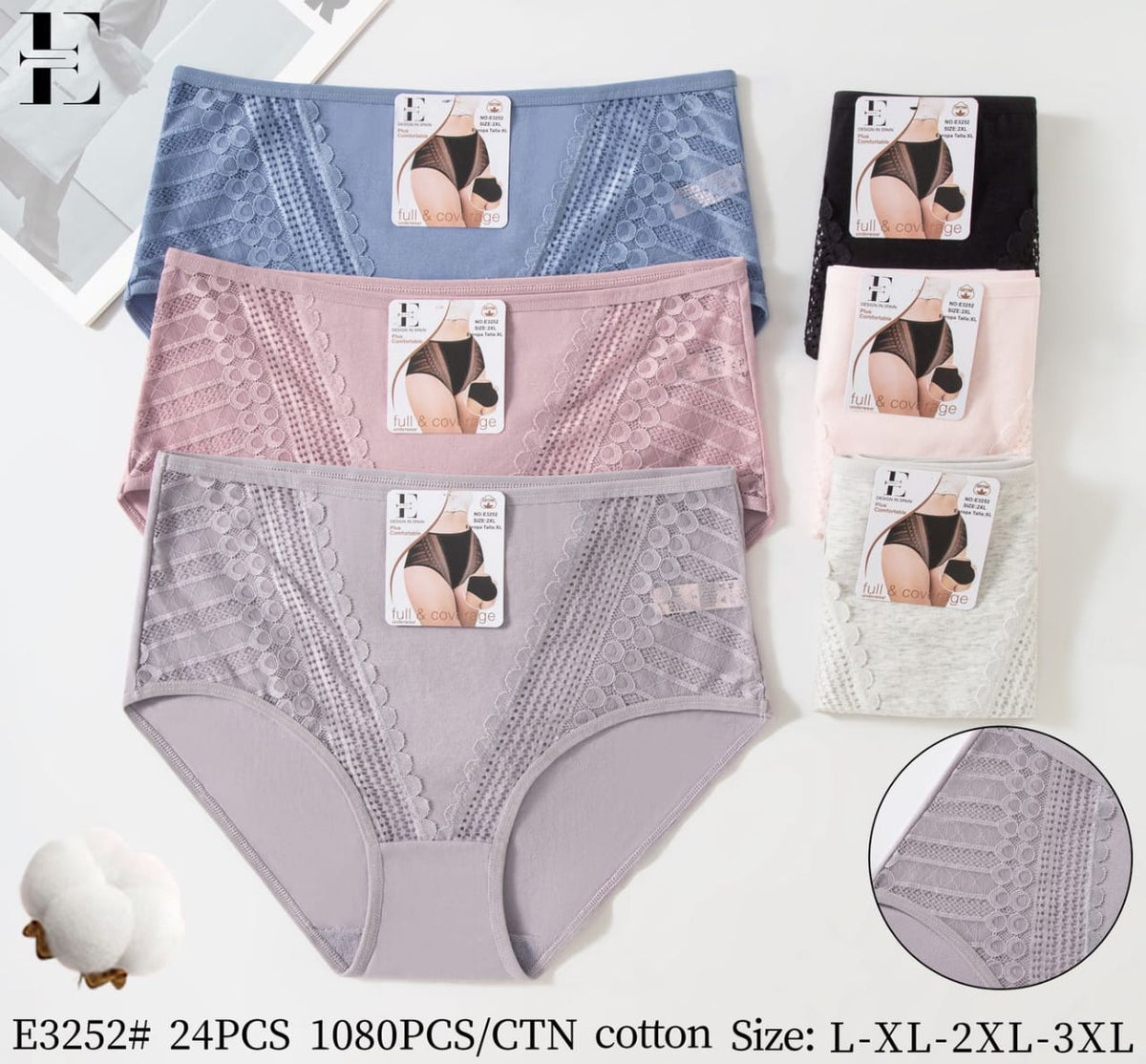 Culotte Femme Imprimée – Motifs Assortis – Réf. 174