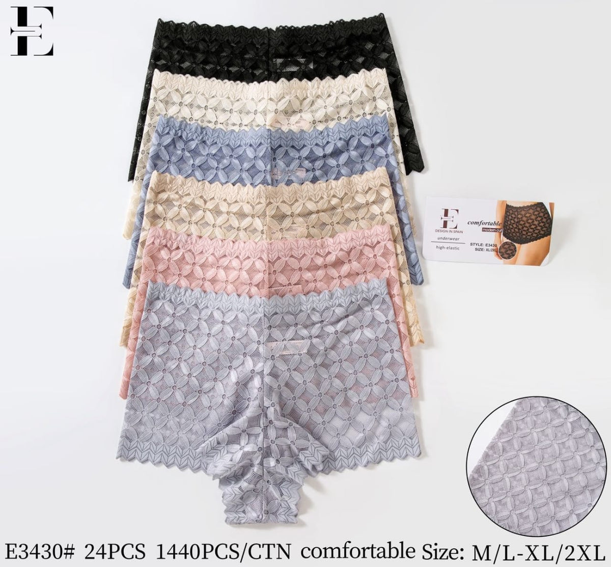 Culotte Femme Imprimée – Motifs Assortis – Réf. 194