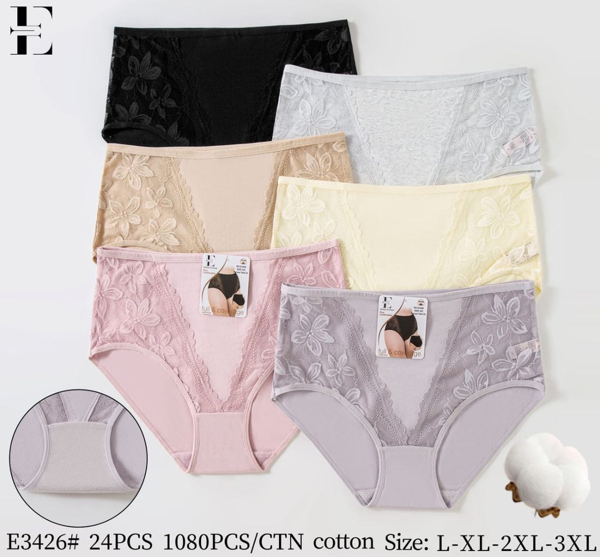 Culotte Femme Imprimée – Motifs Assortis – Réf. 249