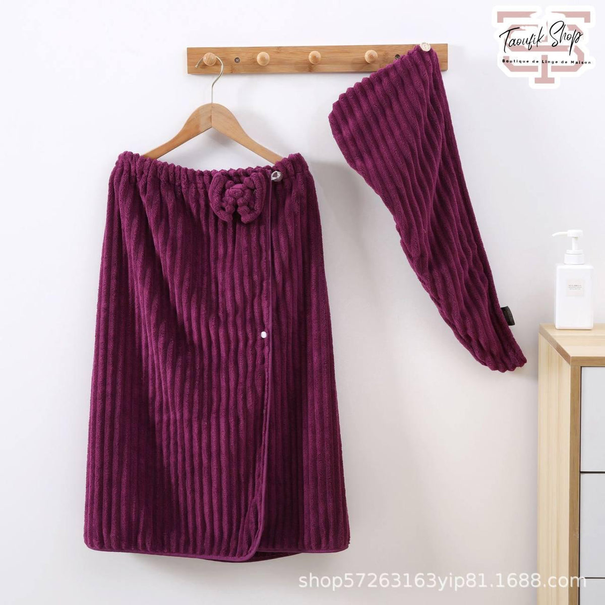 Ensemble Bain Femme Raye LUX1 – Bordeaux