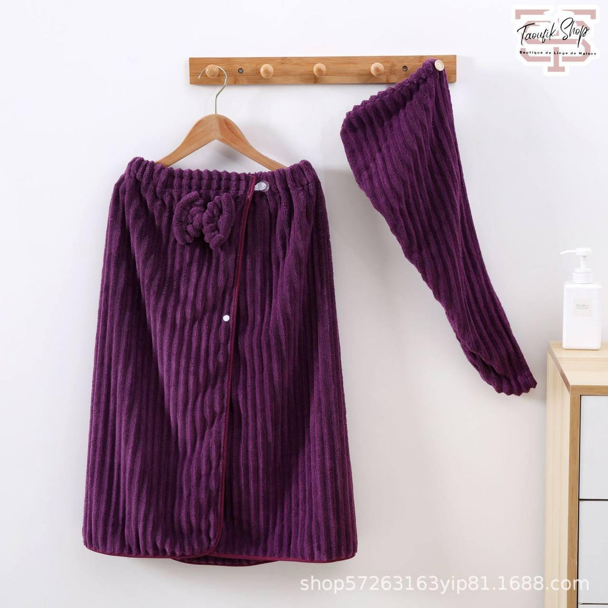 Ensemble Bain Femme Raye LUX1 – Mauve