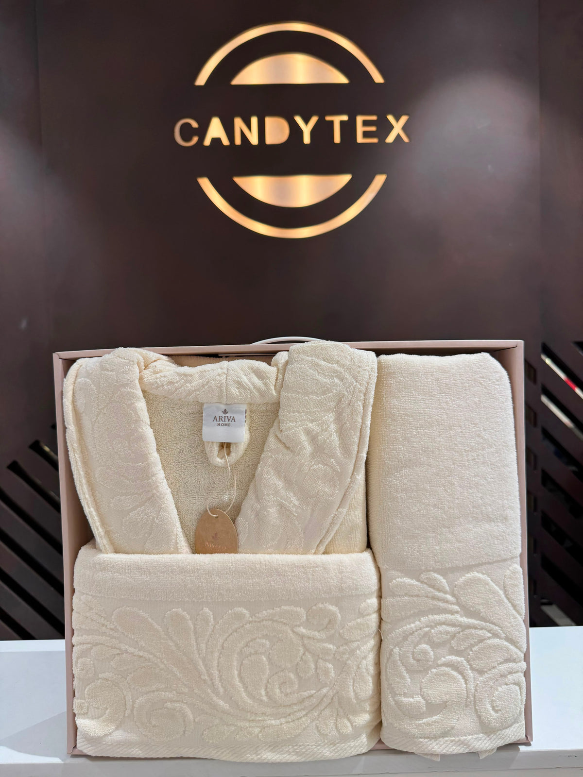 Ensemble Serviettes CANDYTEX Luxe – Ivoire Beige