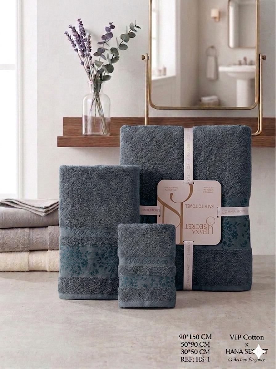 Ensemble Serviettes Decoratif – Gris Anthracite