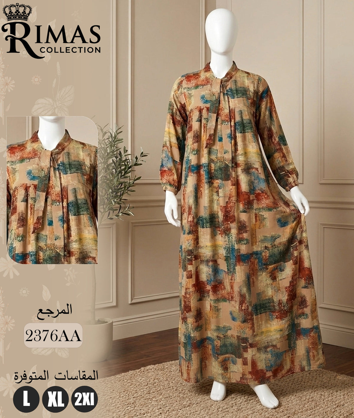 Djellaba Femme Longue Fleurie