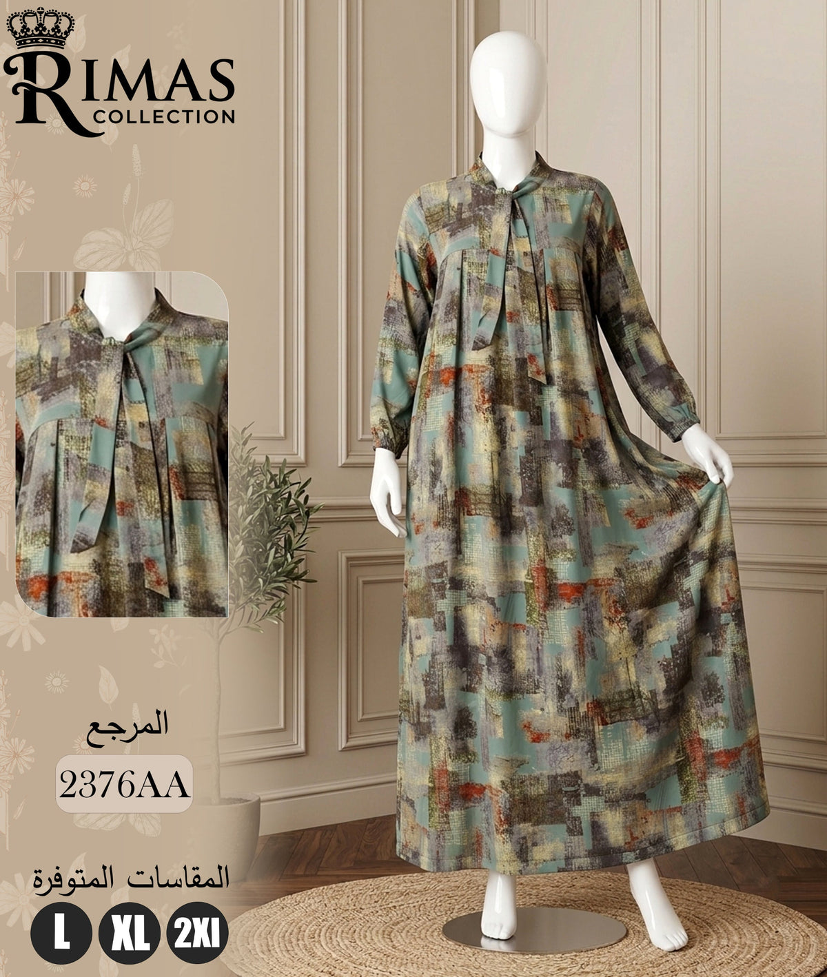 Djellaba Femme Longue Fleurie