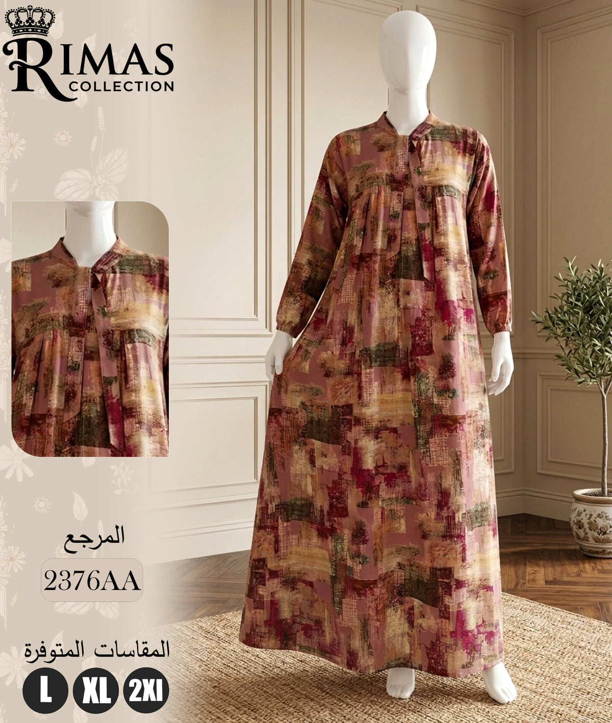 Djellaba Femme Longue Fleurie