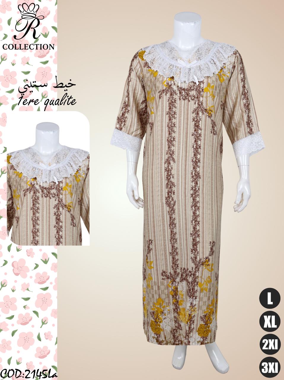 Chemise de Nuit Femme Longue Fleurie