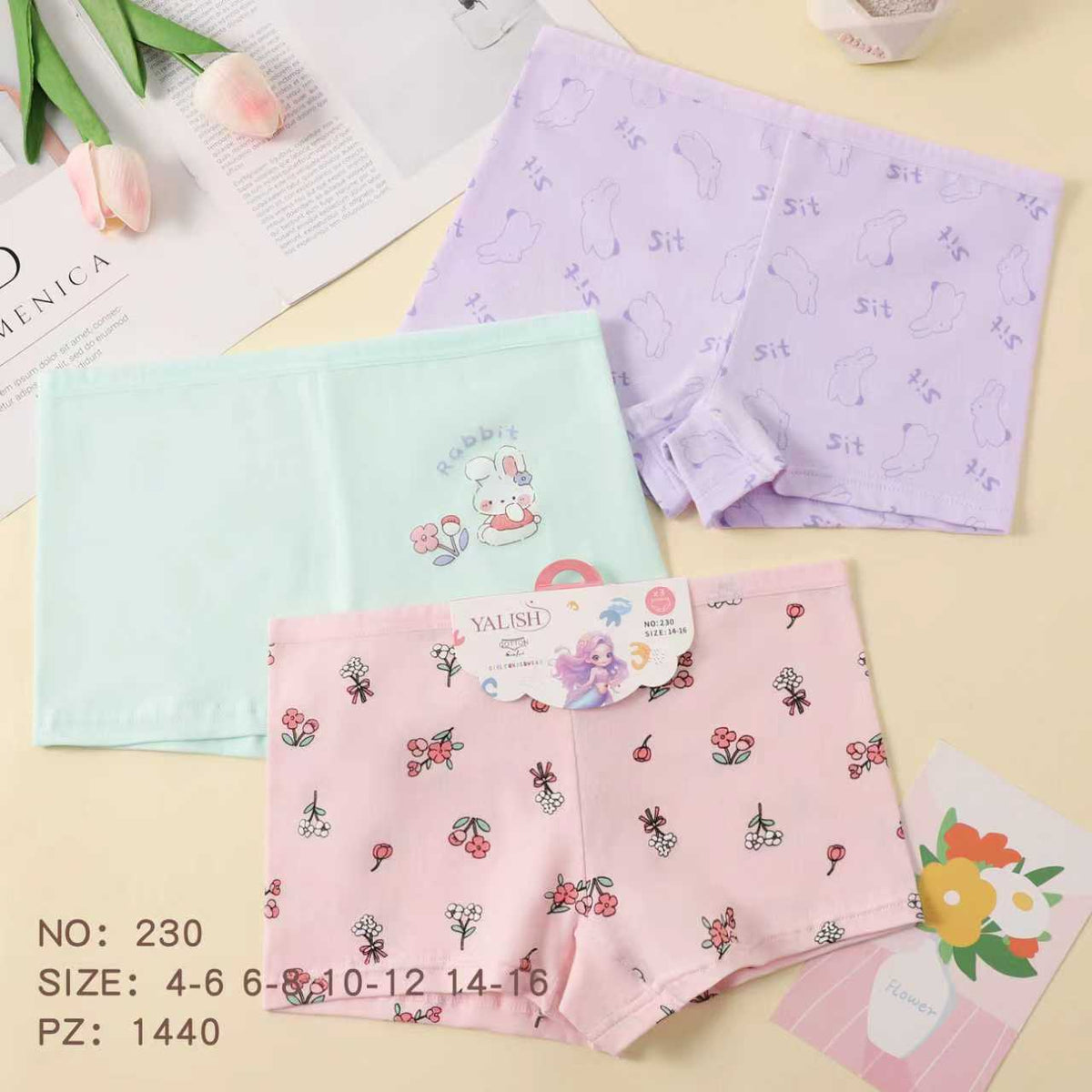 Sous-Vêtement Fille en Pack – Réf. NO. 230