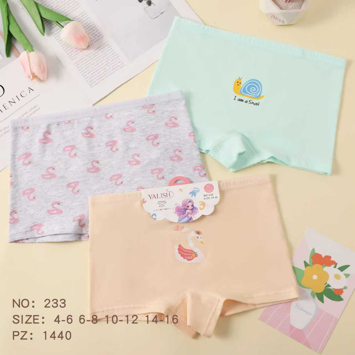 Sous-Vêtement Fille en Pack – Réf. NO. 233